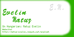 evelin matuz business card